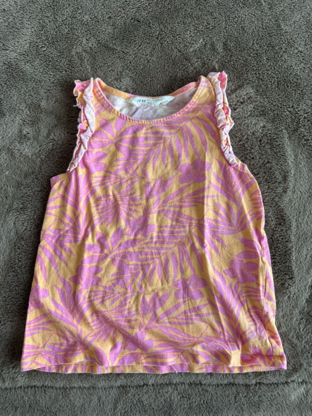 H&M kids multicoloured tank top with ruffles Size 6